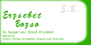 erzsebet bozso business card