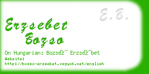 erzsebet bozso business card